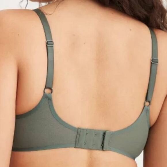 Smoothez by aerie The Balconette Mesh Bra - Olive Green 34C - Picture 6 of 6